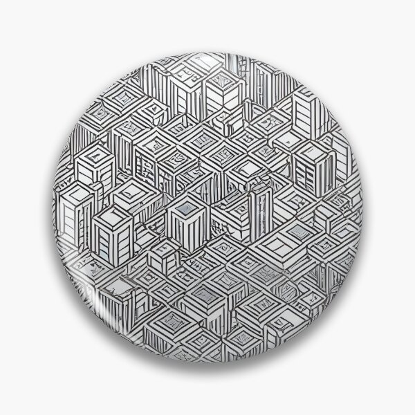 Item preview, Abstract monochrome city pattern designed and sold by CasualMadness.