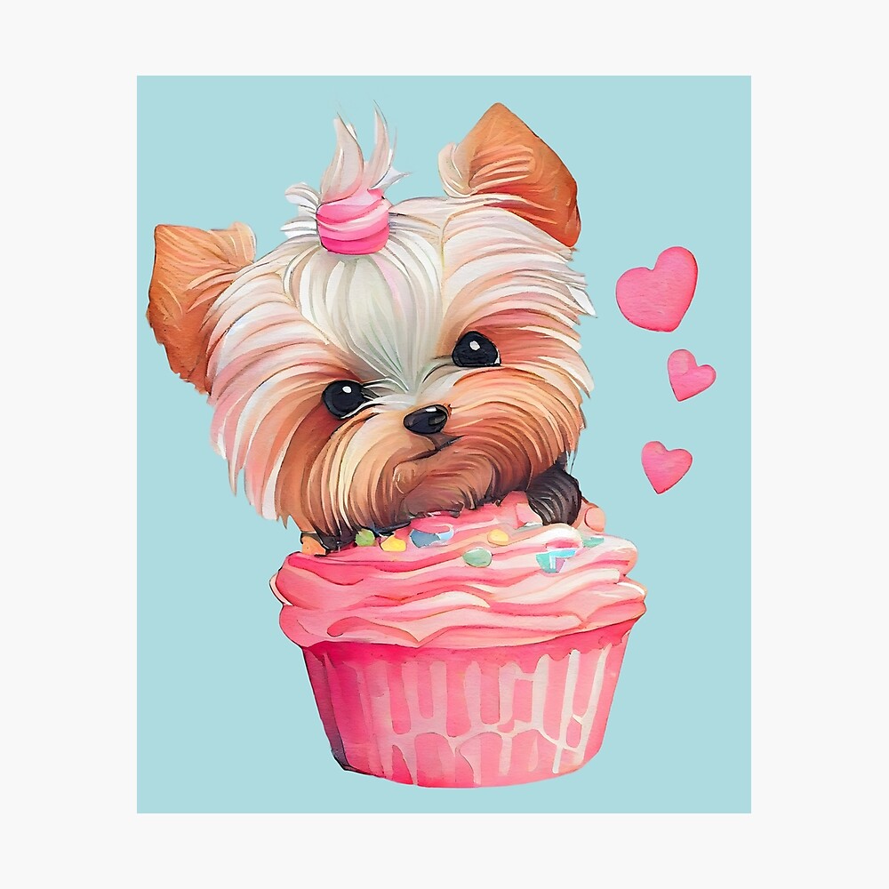 Dog in Eats a Small Birthday Cake Stock Image - Image of cone, cupcake:  61713893