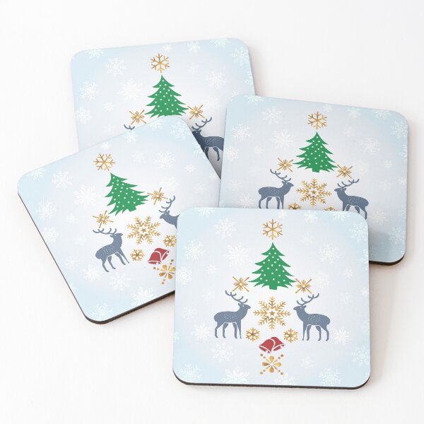 Item preview, Merry Xmas Gold Snowflakes Blue designed and sold by famenxt.
