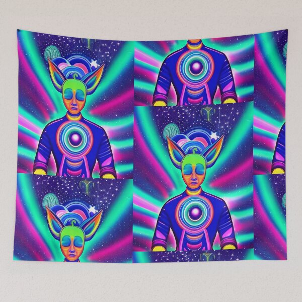 Item preview, Trippy meditation starseed alien humanoid designed and sold by Neo-Expression.
