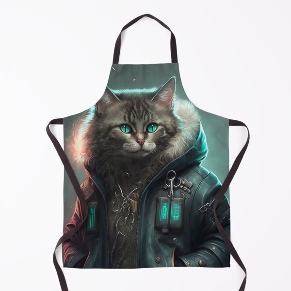 Item preview, Cool portrait of a Cyber Future Cat  designed and sold by KoolArtDistrict.