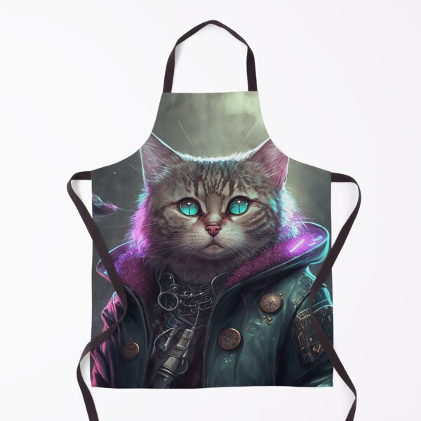 Item preview, Cool portrait of a Cyber Future Cat  designed and sold by KoolArtDistrict.