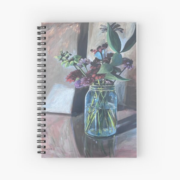 Coffee Shop Flowers by John Dinser Spiral Notebook
