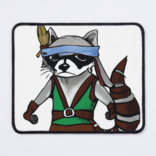 Item preview, warrior raccoon designed and sold by Design Universe.