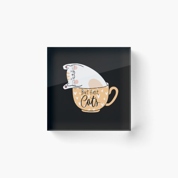 Item preview, But First Cats designed and sold by ZubiyaArt.