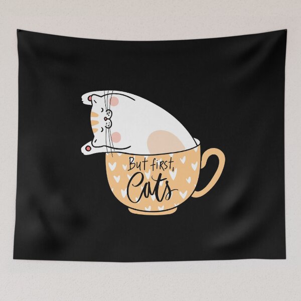 Item preview, But First Cats designed and sold by ZubiyaArt.