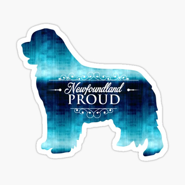 Newfoundland Proud in Blue! Sticker
