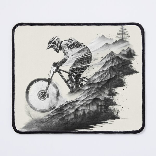 Artikelvorschau, MTB Mountainbike Downhill Doppelbelichtung s/w entworfen und verkauft von MotivStyle.