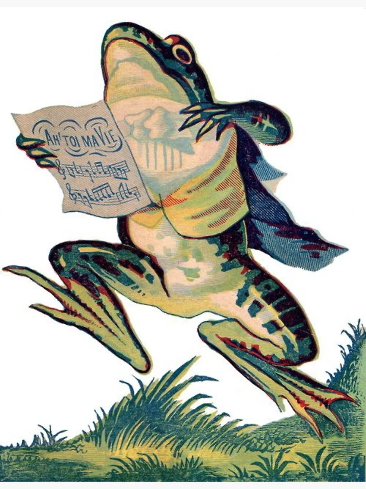 Vintage Frog Gone Fishin' Poster for Sale by DoodlezandMore