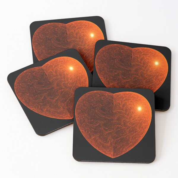 Item preview, Burning Heart - Fractal Fine Art designed and sold by jade-cooper-art.