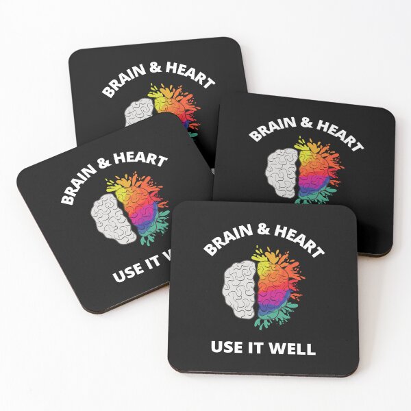 Item preview, Brain And Heart Use It Well - Funny Meme Sarcastic Satire - Self Inspirational Quotes - Inspirational Quotes About Life and Struggles designed and sold by ExploreTheStore.