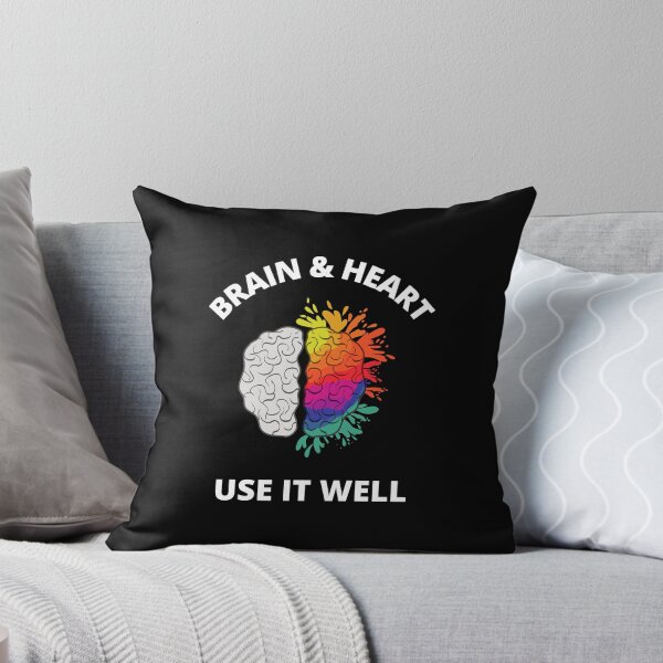 Item preview, Brain And Heart Use It Well - Funny Meme Sarcastic Satire - Self Inspirational Quotes - Inspirational Quotes About Life and Struggles designed and sold by ExploreTheStore.