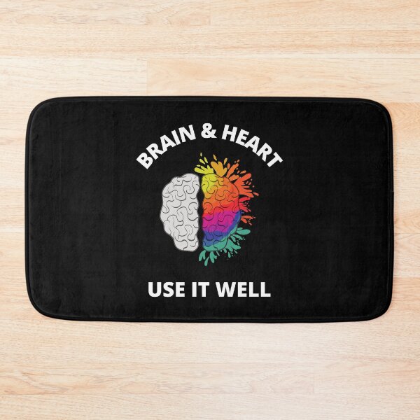Item preview, Brain And Heart Use It Well - Funny Meme Sarcastic Satire - Self Inspirational Quotes - Inspirational Quotes About Life and Struggles designed and sold by ExploreTheStore.