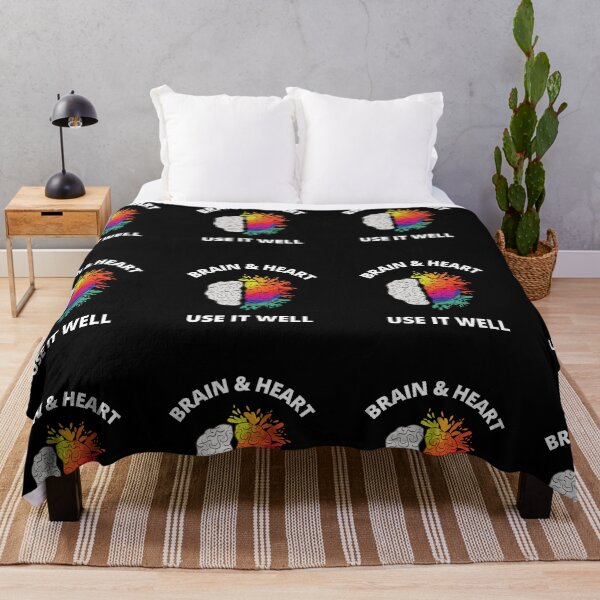 Item preview, Brain And Heart Use It Well - Funny Meme Sarcastic Satire - Self Inspirational Quotes - Inspirational Quotes About Life and Struggles designed and sold by ExploreTheStore.