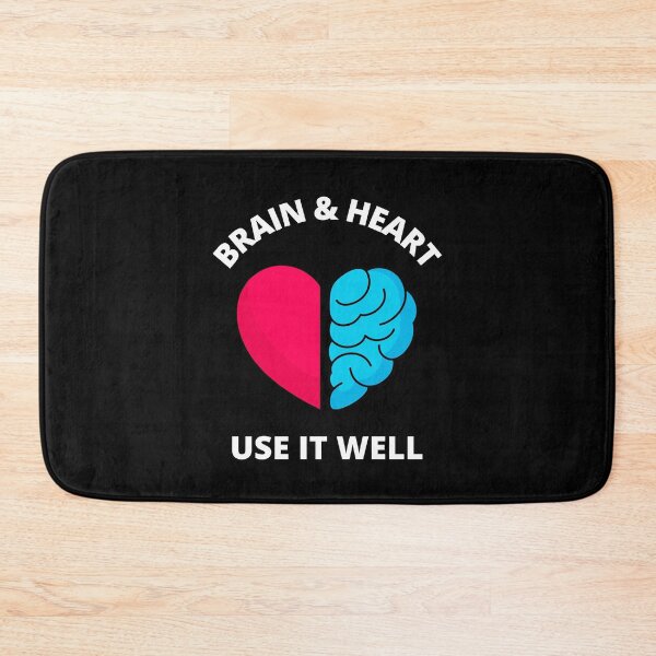 Item preview, Brain And Heart Use It Well - Funny Meme Sarcastic Satire - Self Inspirational Quotes - Inspirational Quotes About Life and Struggles designed and sold by ExploreTheStore.