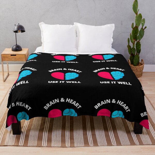 Item preview, Brain And Heart Use It Well - Funny Meme Sarcastic Satire - Self Inspirational Quotes - Inspirational Quotes About Life and Struggles designed and sold by ExploreTheStore.