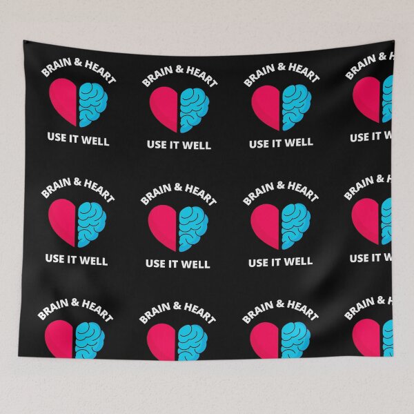 Item preview, Brain And Heart Use It Well - Funny Meme Sarcastic Satire - Self Inspirational Quotes - Inspirational Quotes About Life and Struggles designed and sold by ExploreTheStore.
