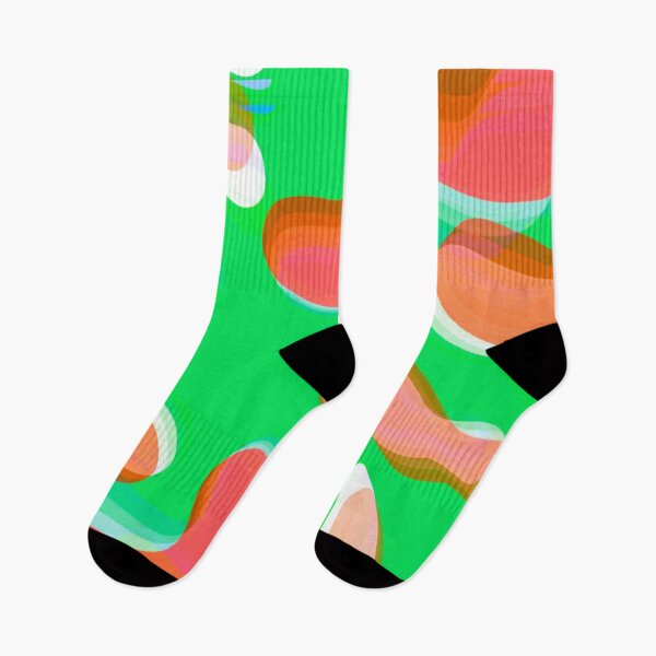 Item preview, Multicolor Neon Green, Neon Orange, White and Orange Tones Bubbly Pattern Design designed and sold by theprintedclub.