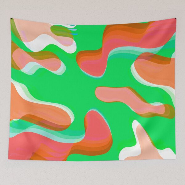 Item preview, Multicolor Neon Green, Neon Orange, White and Orange Tones Bubbly Pattern Design designed and sold by theprintedclub.
