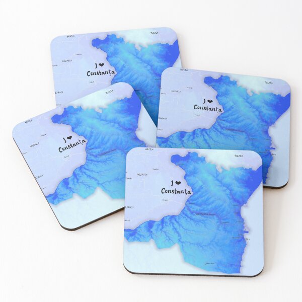 Item preview, Constanța County Map, România designed and sold by maptheclouds.
