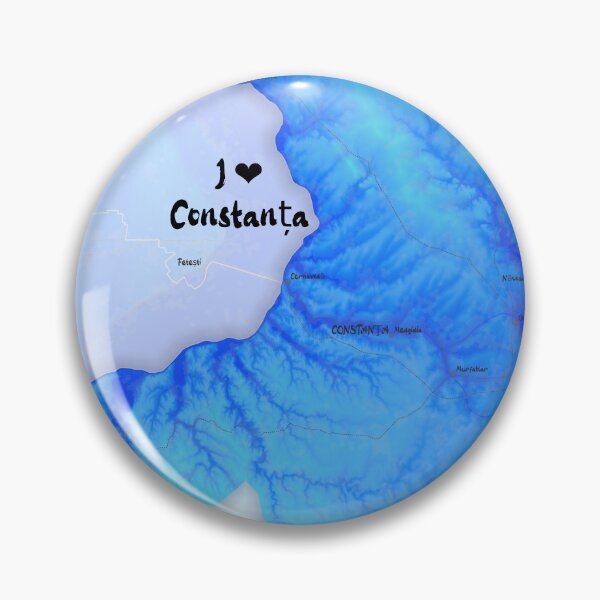 Item preview, Constanța County Map, România designed and sold by maptheclouds.