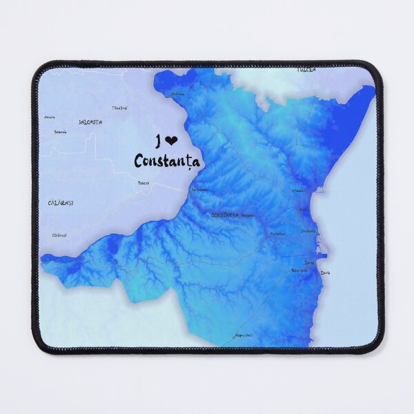 Item preview, Constanța County Map, România designed and sold by maptheclouds.