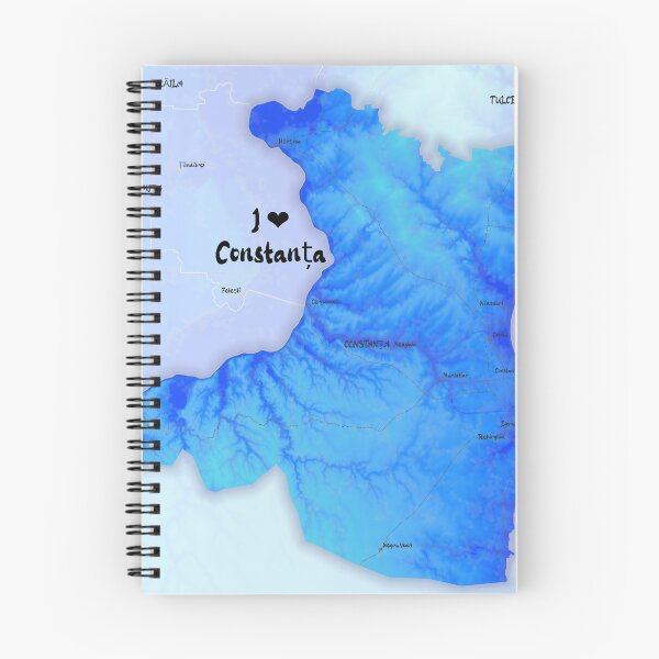 Item preview, Constanța County Map, România designed and sold by maptheclouds.