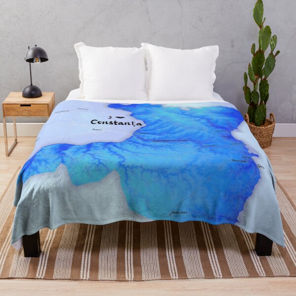 Item preview, Constanța County Map, România designed and sold by maptheclouds.