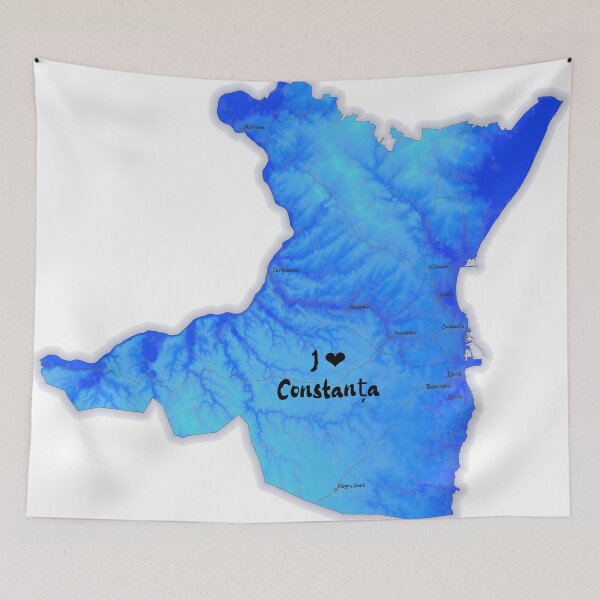 Item preview, Constanța County Map, România 2 designed and sold by maptheclouds.