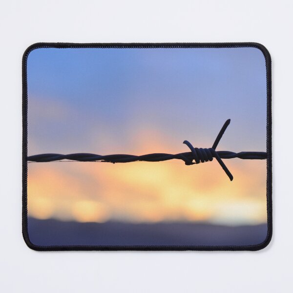 Item preview, Barbed Wire and Soft Sky - Farm at Sunset designed and sold by CarolinaReina.