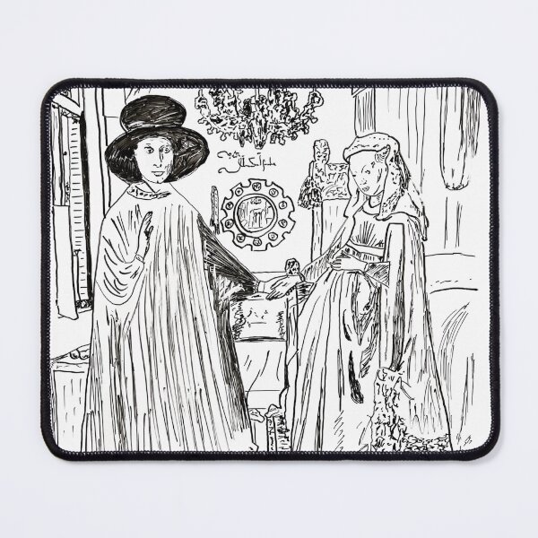 Item preview, AP Art History Jan Van Eyck Arnolfini Portrait Dry Erase Recreation designed and sold by beanes.