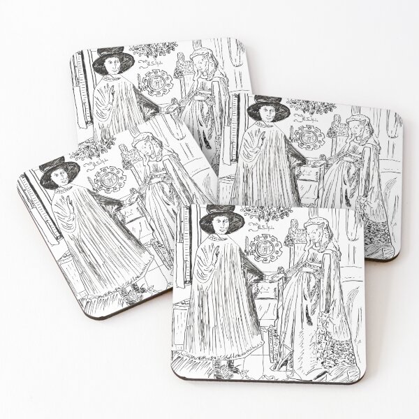 Item preview, AP Art History Jan Van Eyck Arnolfini Portrait Dry Erase Recreation designed and sold by beanes.