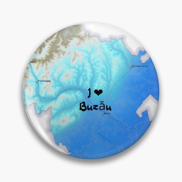 Item preview, Buzău County Map, România 2 designed and sold by maptheclouds.