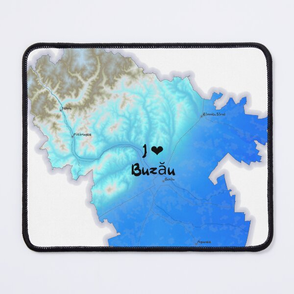 Item preview, Buzău County Map, România 2 designed and sold by maptheclouds.