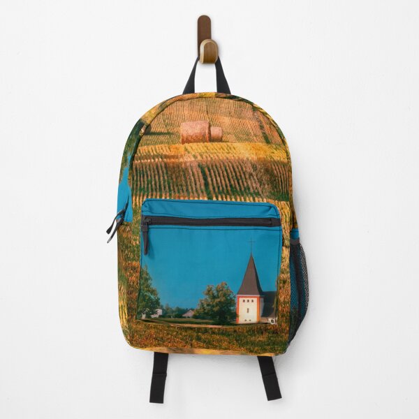 Item preview, Pressed straw on stubble, and a church in the background. designed and sold by HausmannArt.