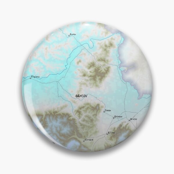 Item preview, Brașov County Map, România designed and sold by maptheclouds.