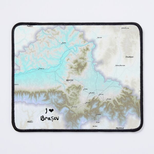 Item preview, Brașov County Map, România designed and sold by maptheclouds.