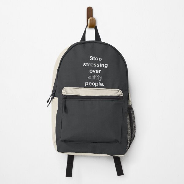 Item preview, Stop Stressing Over Shitty People - Funny Quote in Black and White designed and sold by BohomadicStudio.