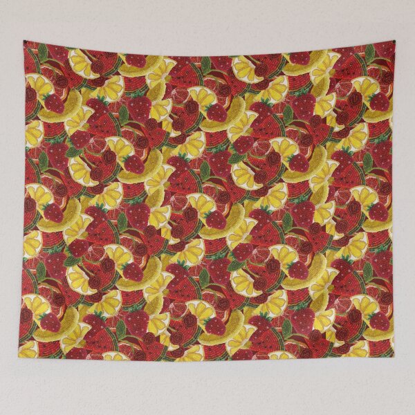 Item preview, Beaded fruit salad print  designed and sold by Oliviajulianna.