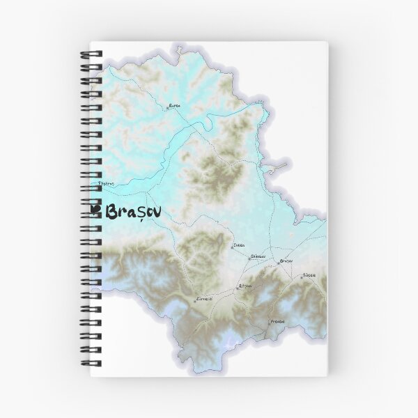 Item preview, Brașov County Map, România 2 designed and sold by maptheclouds.