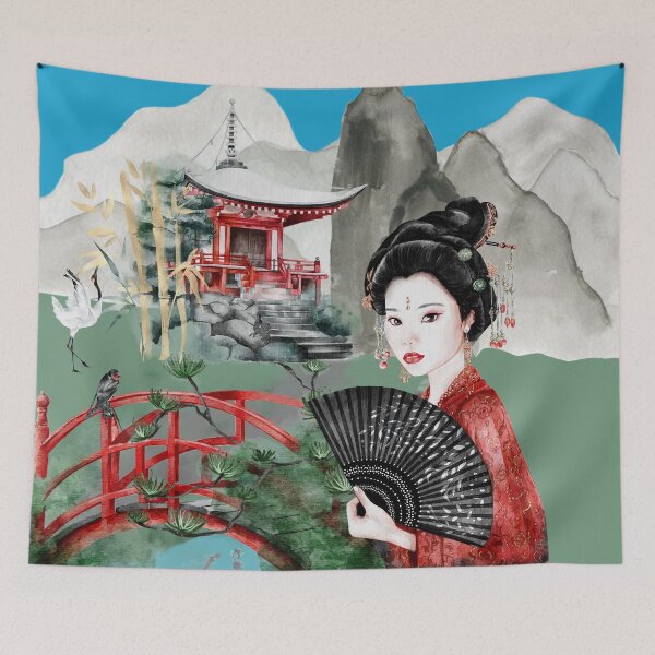 Item preview, Geisha at the bridge temple designed and sold by HofTao.