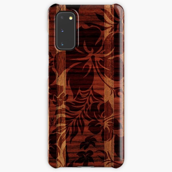 Keokea Beach Faux Wood Hawaiian Surfboard Samsung Galaxy Snap Case