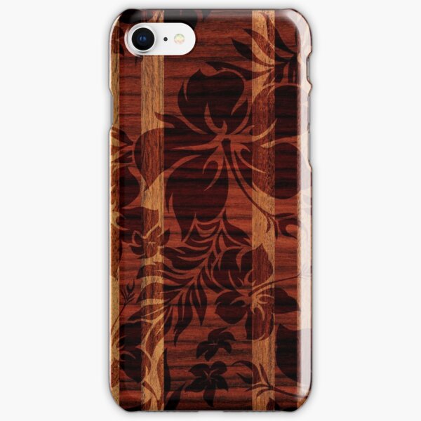 Keokea Beach Faux Wood Hawaiian Surfboard iPhone Snap Case