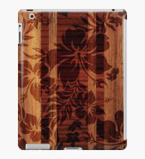 Keokea Beach Faux Wood Hawaiian Surfboard iPad Case/Skin