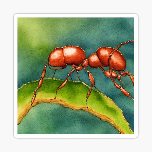 Item preview, Ant highly detailed watercolor painting designed and sold by DrawItOnce.