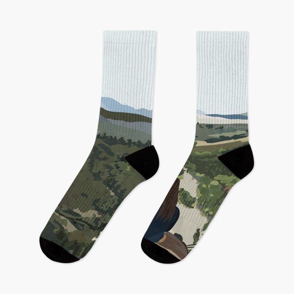 Item preview, Wanderlust Mountains & Valleys - Shepherd's Lookout in Canberra - blue designed and sold by perfektdesign.