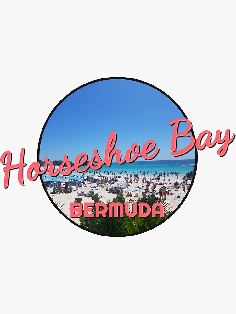 "Horseshoe Bay Bermuda Circular Photo" Sticker for Sale by