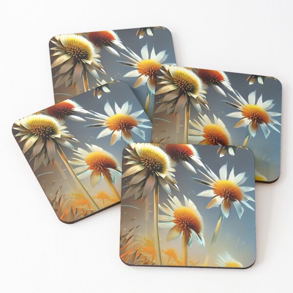 Item preview, Futuristic Coneflowers Digital Artwork designed and sold by Milky-Way-Local.