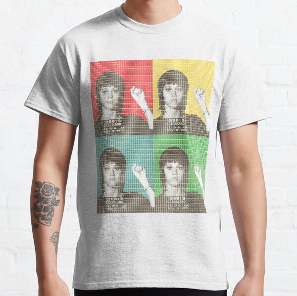 Jane Fonda Mug Shot x4 Classic T-Shirt