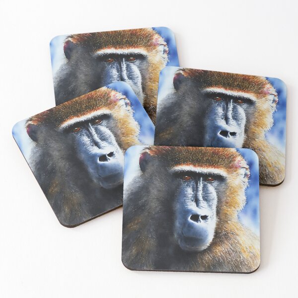 Artikelvorschau, Baboon highly detailed watercolor painting entworfen und verkauft von DrawItOnce.
